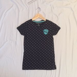 NWOT Aeropostale Polka Dotted Navy T-shirt